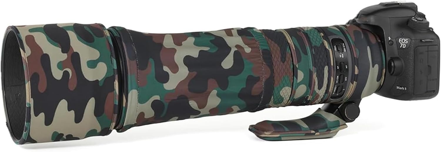 ZZQ&CCF Waterproof Camo Lens Cover for Tamron SP 150-600mm F/5-6.3 Di VC USD G2 A022 Camouflage Lens Rainproof Protective Cover #Army Green