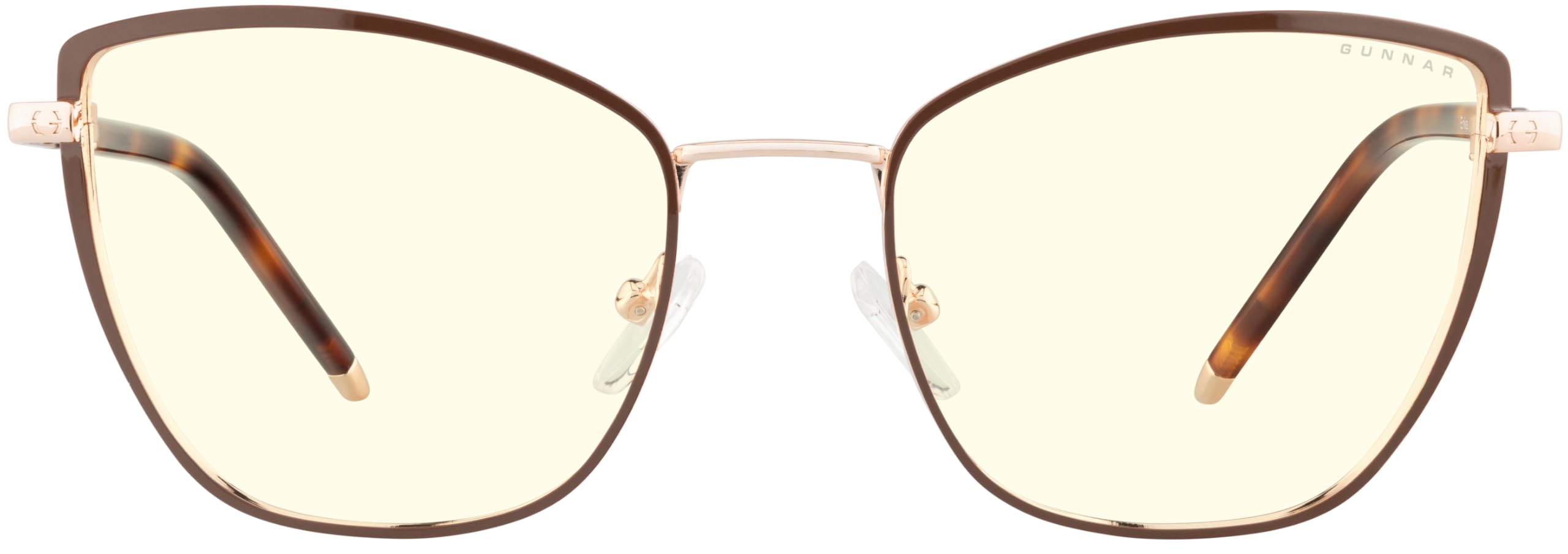 Gunnar Blaulichtfilter-Brille - Erika - Coffee Gold - Clear | Computer-/Gaming-Brille - Erika - Coffee Gold - Clear - 35 % Blaulicht- & 100 % UV-Schutz - Patentiert
