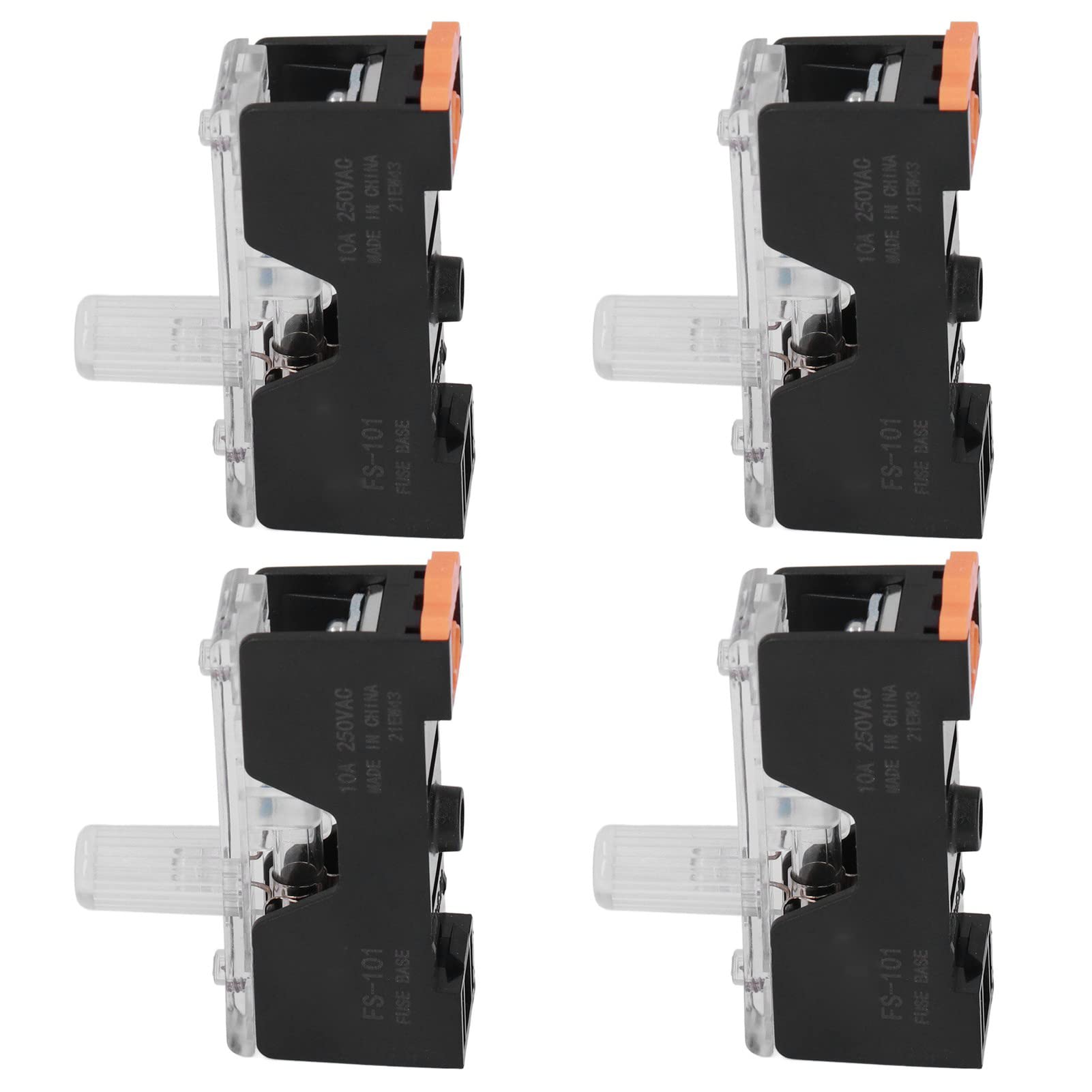 Porta Fusibile 20 Pc a Bassa Tensione 1 Supporto per Guida Involucro con Luce 10A 250 V FS - 101 6x30mm
