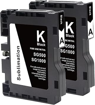 3.09 New Sublimation Ink Cartridge Compatible for Sawgrass Virtuoso SG500 SG1000 Printer 2*Black