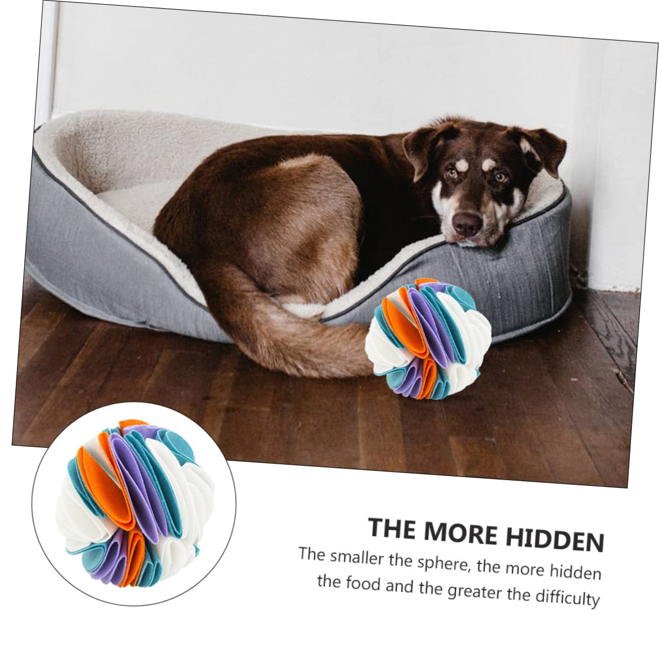 FRCOLOR Pelota Olfativa para Perros Interactiva Fugas, Juguete Masticable De Tela De Fieltro, 20 Cm, para Entretenimiento En Casa y Jardín, Adecuada para Perros Adultos y Cachorros