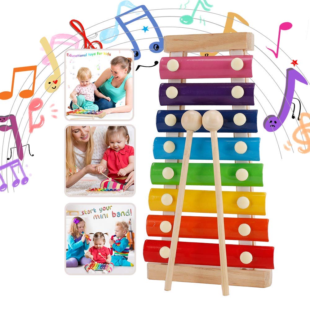 WELLXUNK Instruments de Musique en Xylophone, Jouet Xylophone Musique, Un Grand Jouet Musical pour Les Enfants - Parfait pour Les M