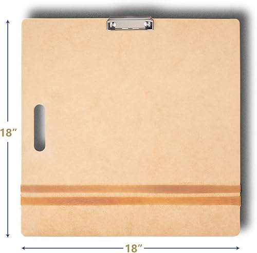 Miniatura 9 de Falling in Art Tablero de bocetos de 13 x 17 pulgadas, tablero de dibujo para artistas con clip resistente y bandas de goma, portapapapeles de arte