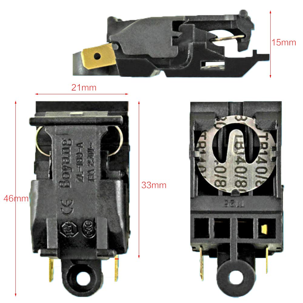 Amazon.co.jp: Auton 5 個 13A 250CV電気ケトルサーモスタット