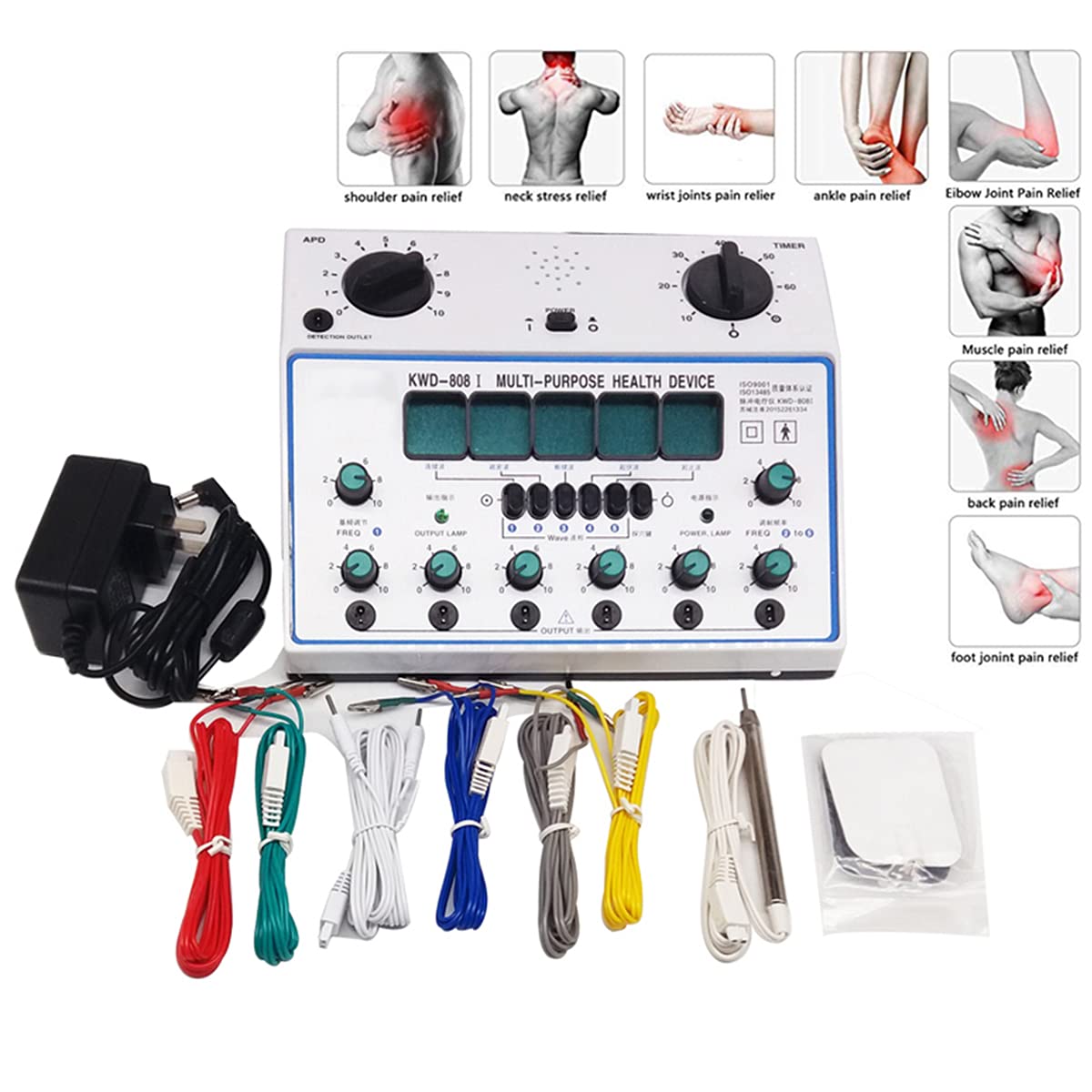 Elektryczny stymulator akupunktury, wyjście 6-kanałowe, urządzenie do masażu, zestaw do pielęgnacji maszyn, cyfrowy stymulator elektroterapii