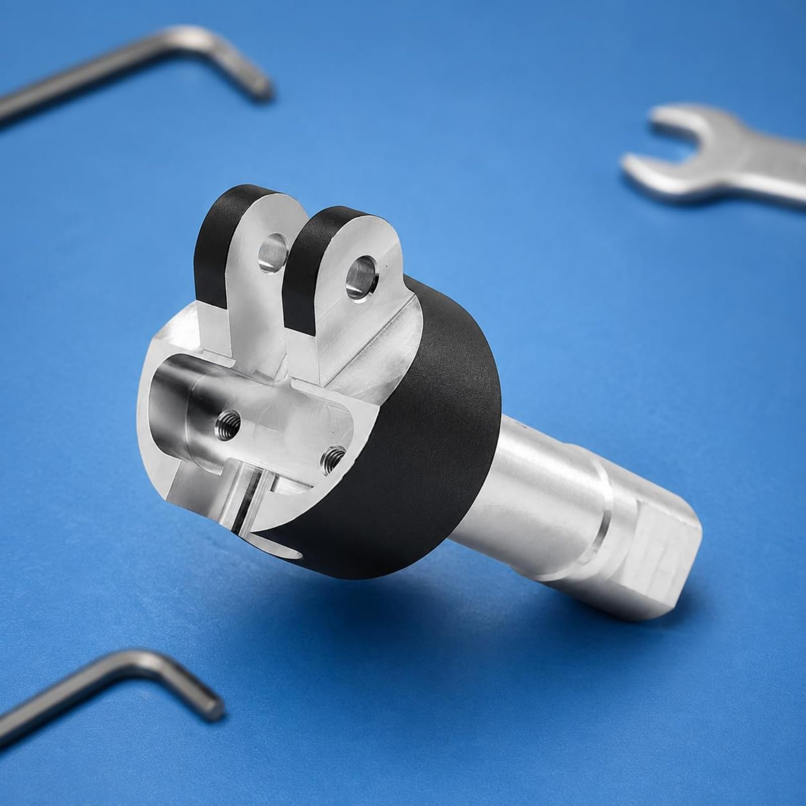 Scooter Lenkrohr Verbinder Lenkrohr Kupplung Verbindungsteil Ersatzteil aus Aluminiumlegierung für Präzise Lenkunterstützung Und Stabilen Geradeauslauf für Reparatur Wartung Tägliche Fahrt