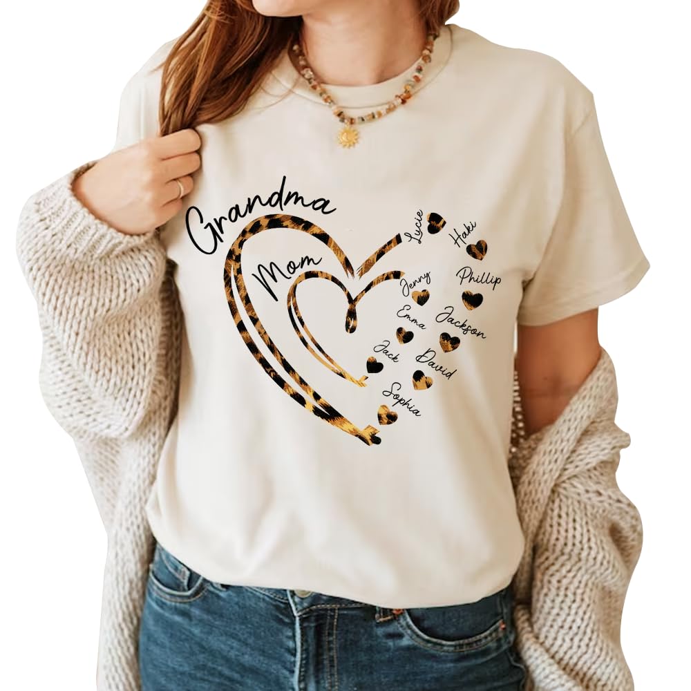 FAITHWALLART Personalized Birth Month Birth Flower Sweatshirt, Custom Grandma Shirt With Grandkids Name, Custom Kid Names