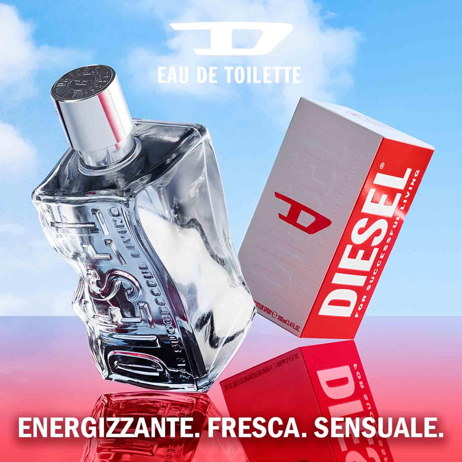 Diesel D by Diesel Eau de Toilette Uomo, Profumo Uomo Energizzante e Sensuale, Fragranza Aromatica, Note di Zenzero, Lavanda e Vaniglia Bourbon, A Lunga Durata, Profumo di Lusso per Uomo