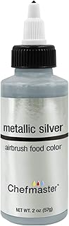 U.S. Cake Supply 2-ounce Airbrush Cake Food Color Silver Metallic