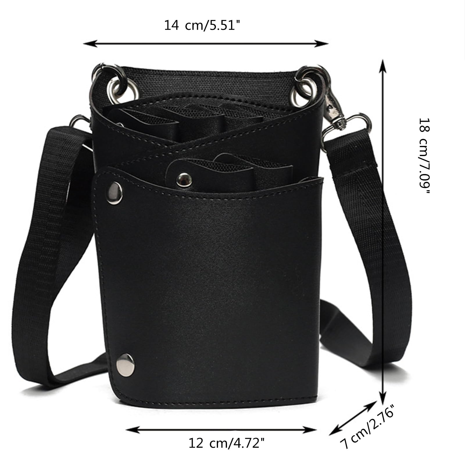 Borsa porta forbici da parrucchiere per parrucchieri e parrucchieri, ideale per parrucchieri e parrucchieri, Nero