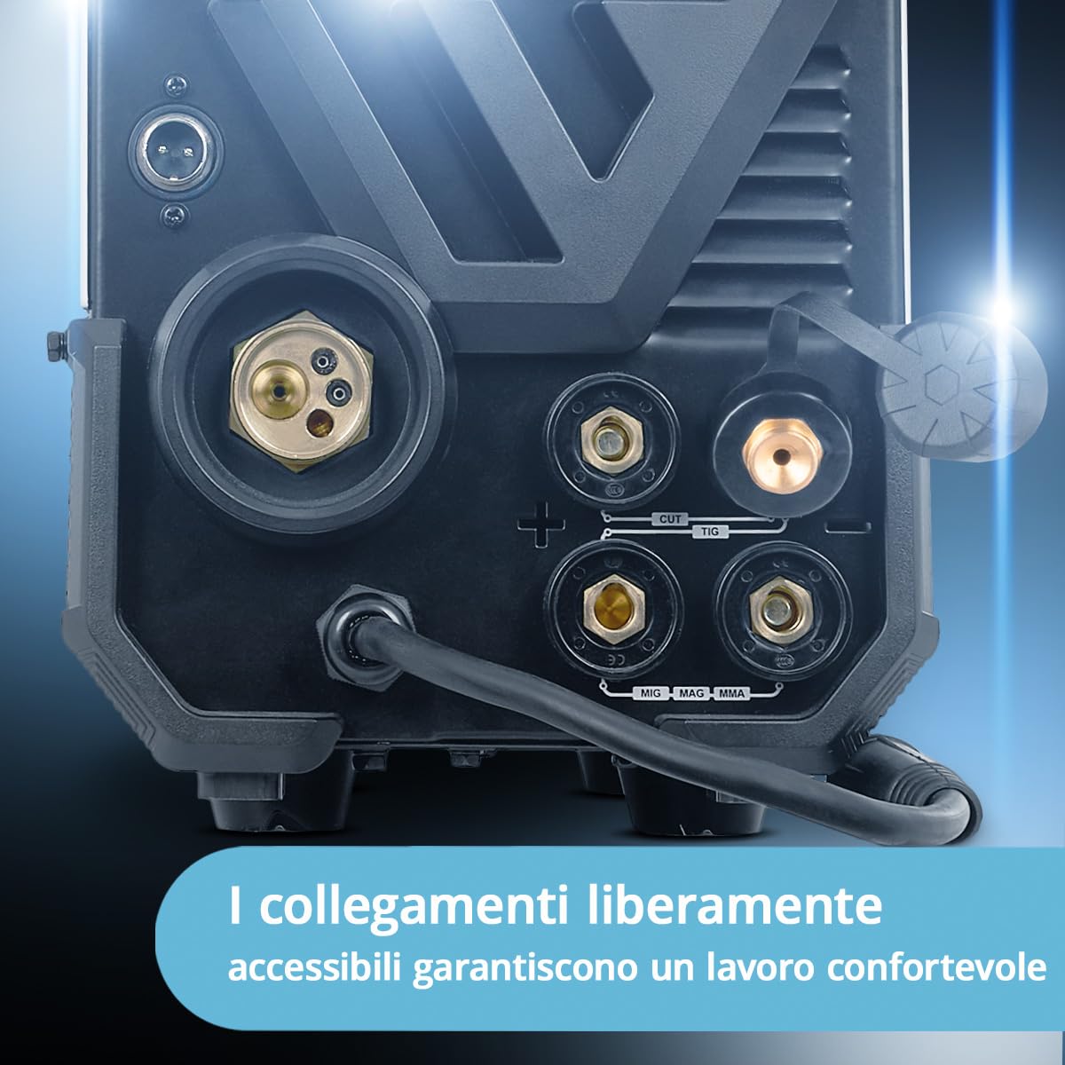 STAHLWERK Saldatrice combinata 4-in-1 CTM-250 ST – Set completo – TIG, MIG/MAG, MMA, FLUX fino a 200 A, CUT (Plasma) fino a 45 A, taglio fino a 14 mm, tecnologia IGBT