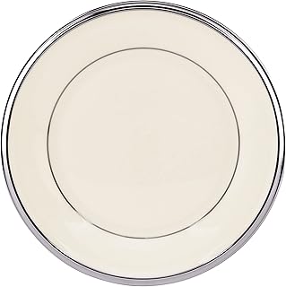 Lenox Solitaire Bread Plate, Butter, ivory/platinum