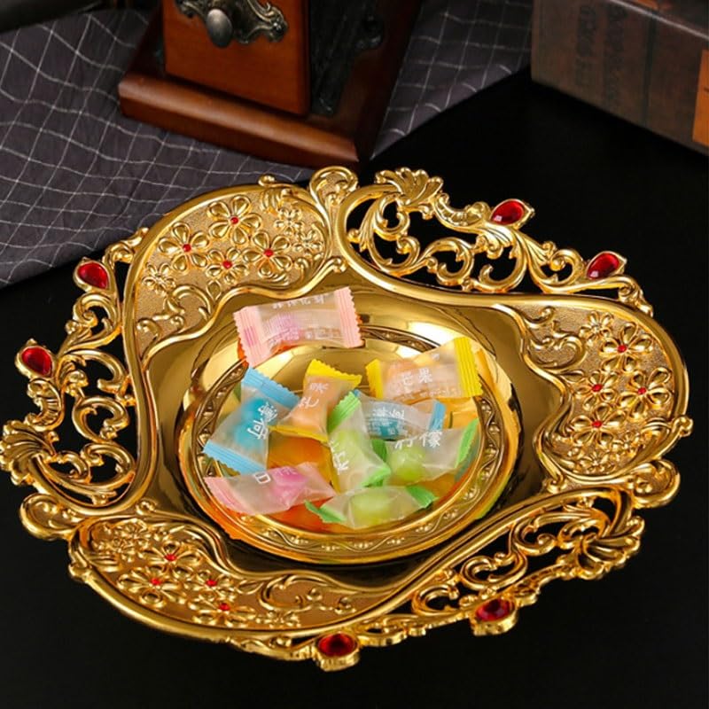 Frutero de cristal. Plato de frutas secas lujo, ligero y creativo, for el hogar, sala estar, lavabo, Bar, plato dulces