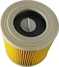 RODAK Cartridge Filter, Locking Knob Included, Compatible with Karcher Vacuum Cleaner WD3, MV3, WD 3.200 and A 2504