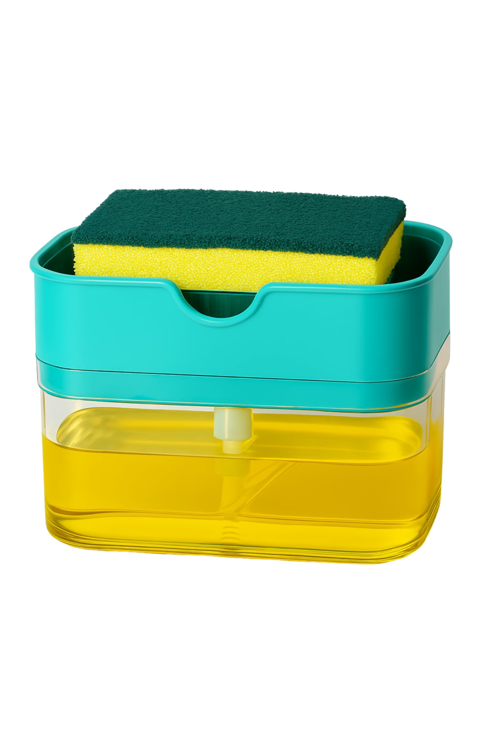 National Kitchenware 2-in-1 Soap Dispenser for Kitchen Sink, Plastic, Sink Organizer, Dish Wash Sponge Holder, Refillable Soap Dispenser-image-23