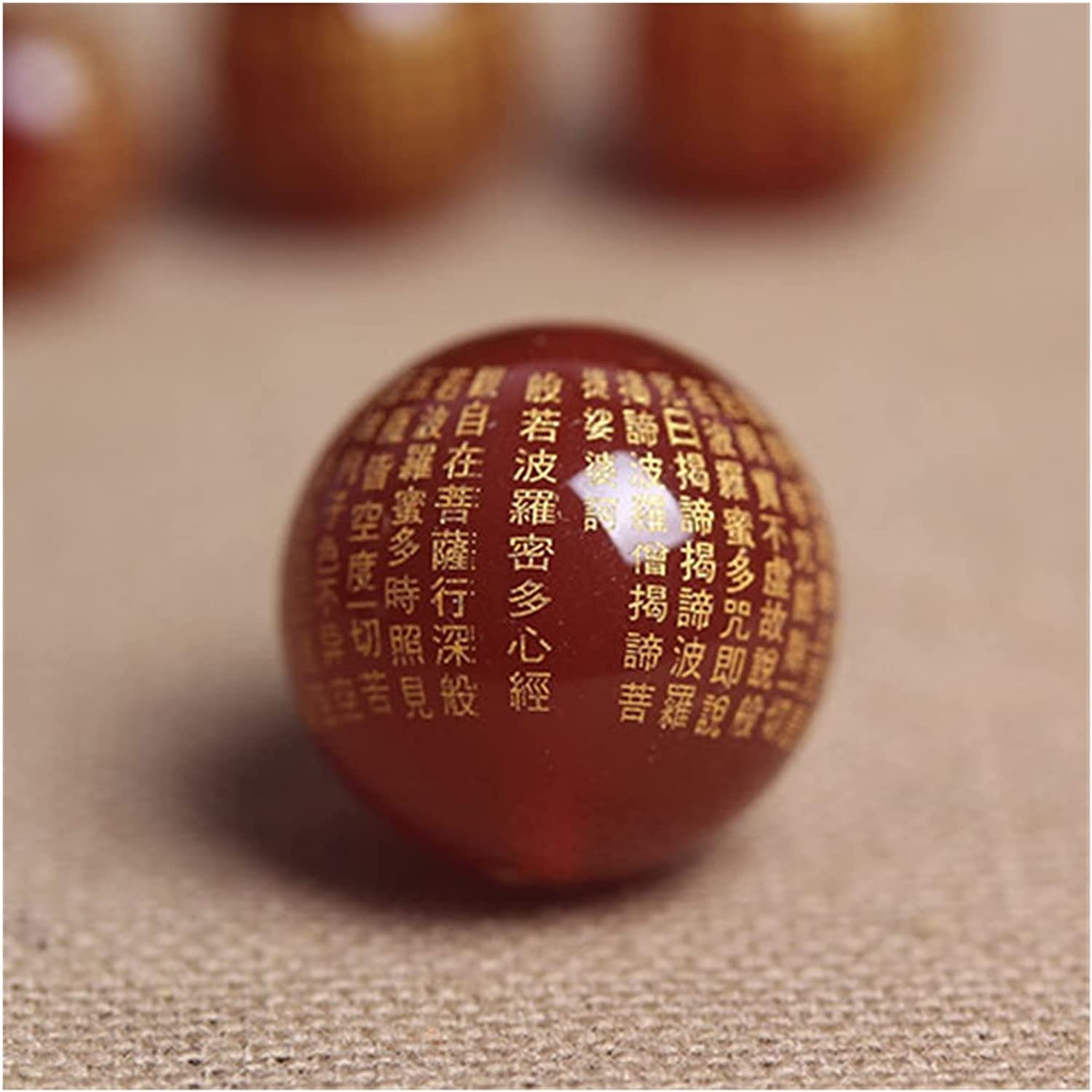 4A Natural Red Agate Heart Sutra Buddha Quartz Crystal Single Bead DIY Beads For Jewelry Making Buddha Beads To Ward Off Evil Spirits Lucky Jewelry Vintage Jade Stone.,10MM