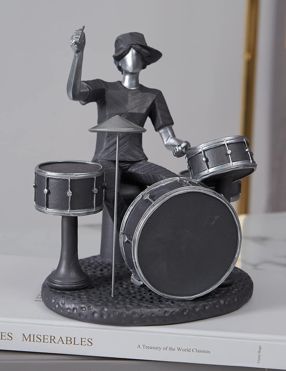Music Decor Musical Statue Modern Gifts Polyresin Grey Sculpture 8.1inch - Image 9