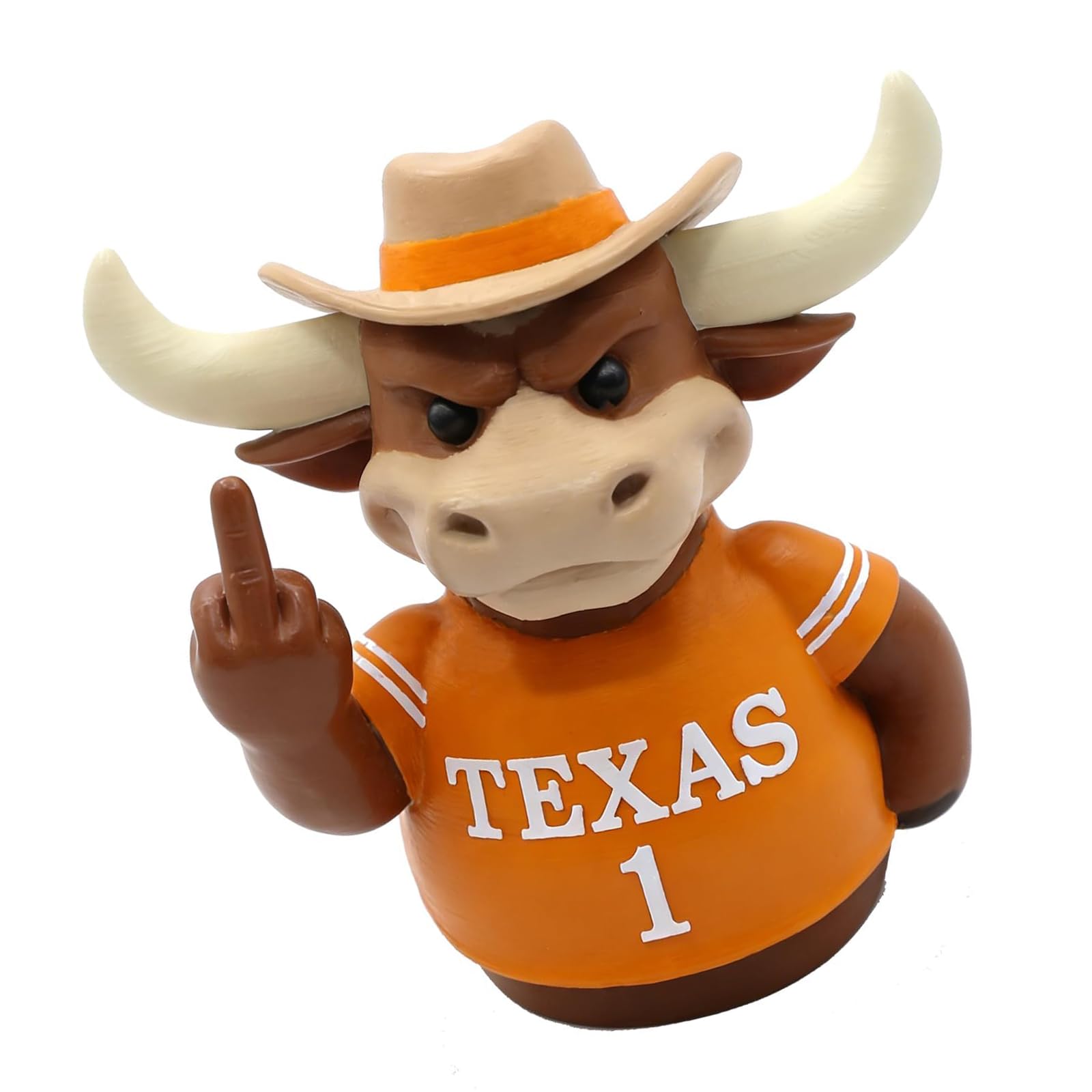 FROMCEO Meaningful Collectors Funny Cattle Middle Finger Statue Novelty Figurine for Car Dashboard Decoration Cattle