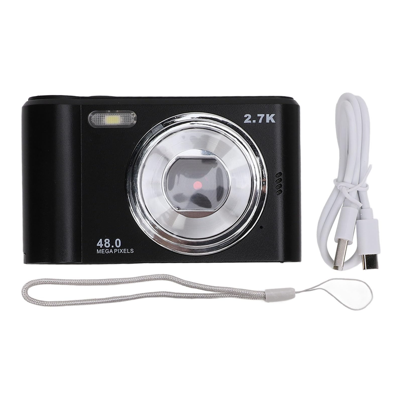 HD Digital Camera 48MP, 2.7K Video Digital Camera with 8X Digital Zoom, 2.4inch IPS Screen Auto Focus, Portable Digital Video Camera for Travel Vlogging Family Events (Black)-image-47