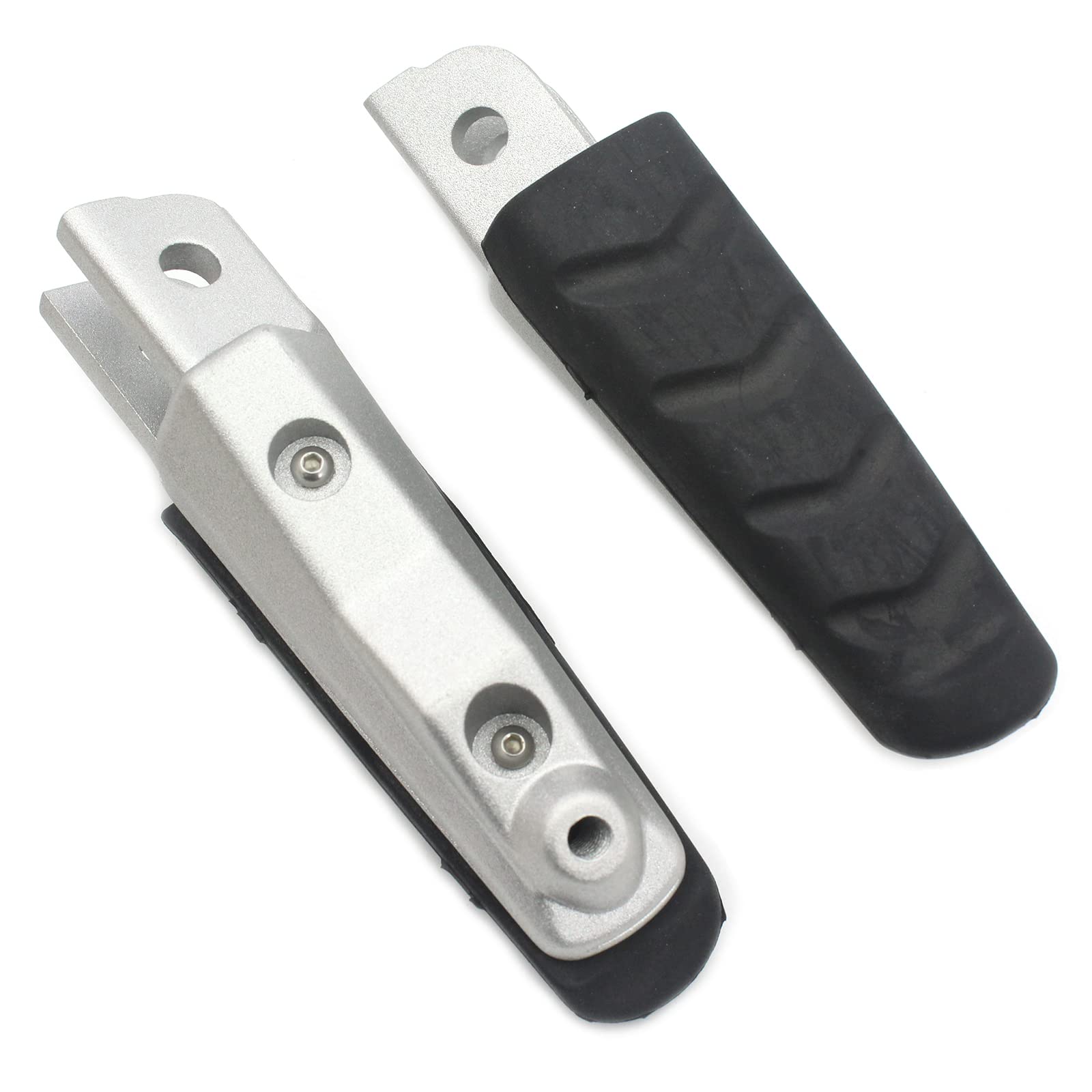 Pedali Pedane Moto Pedane Pedali Anteriori Poggiapiedi Gomma/Adatto for BMW F800GT/ST/S F900R/XR M1000XR/S1000XR R1200RS/ST R Nine T R1250R/RS Nero(Silver)