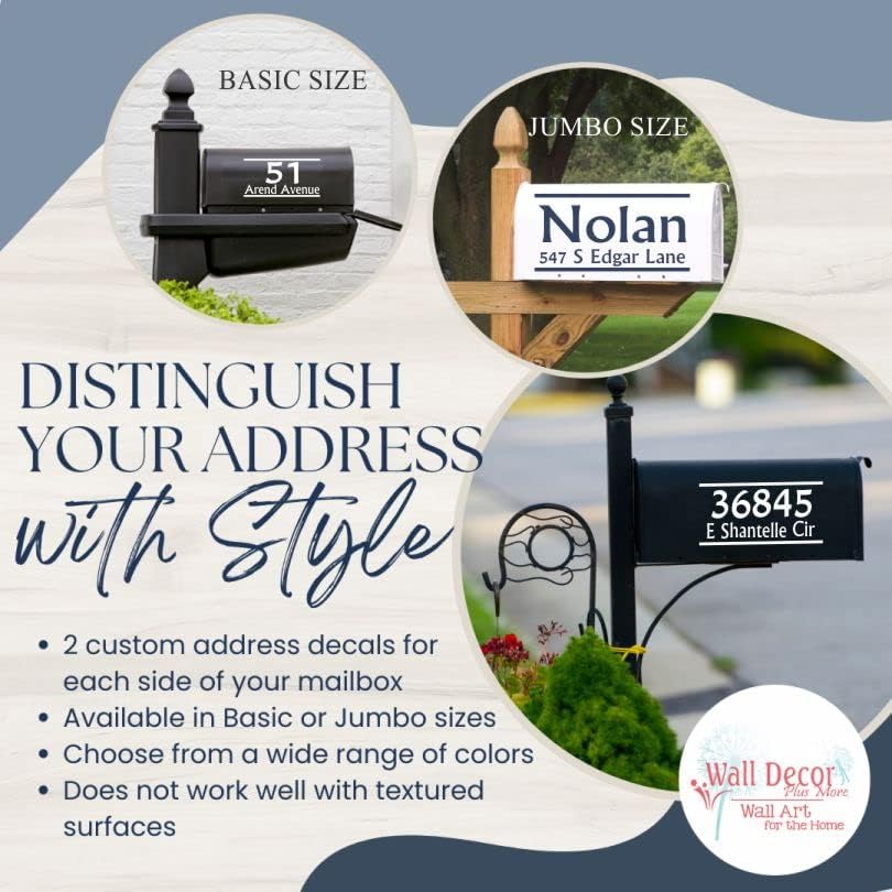 Miniatura 3 de Calcomanías de vinilo personalizadas para buzón de correo, calcomanías personalizadas para dirección de calle, juego de 2 unidades básicas