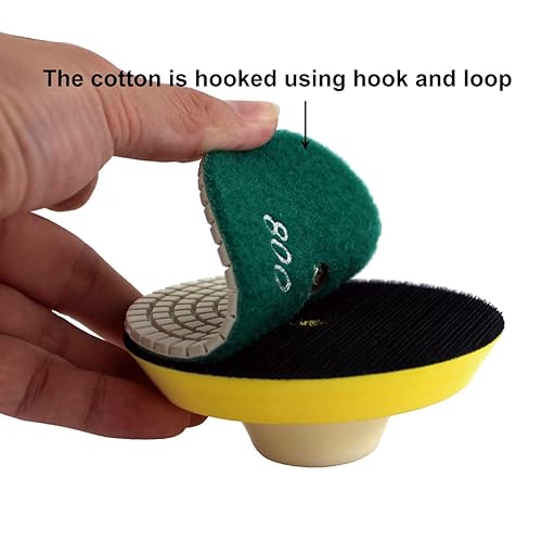 Miniatura 5 de Almohadillas de pulido de diamante húmedo de 4 pulgadas, lijado y pulido, baldosas de piedra, mármol, granito, hormigón, cerámica, vidrio, 7 unidades