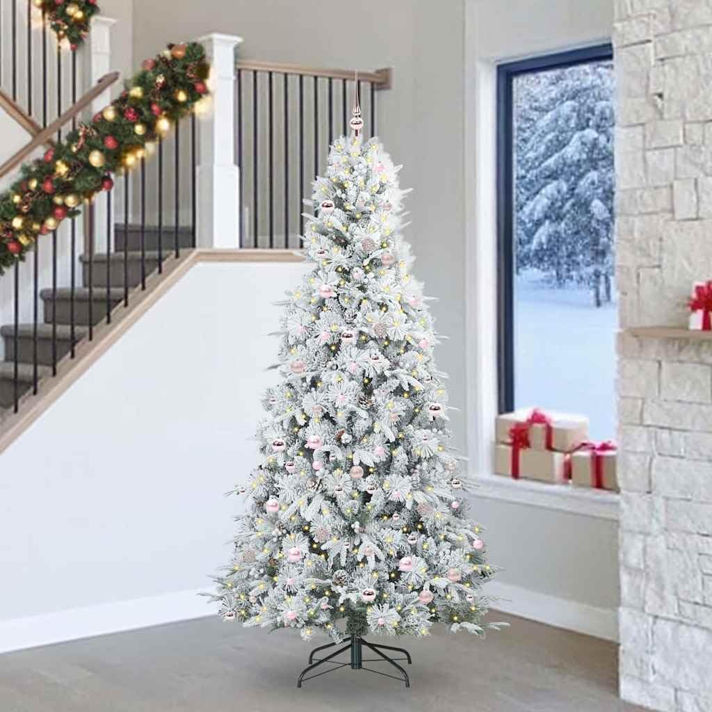 Sapin de Noël blanc 240 cm pliable pour éviter la corvée des aiguilles