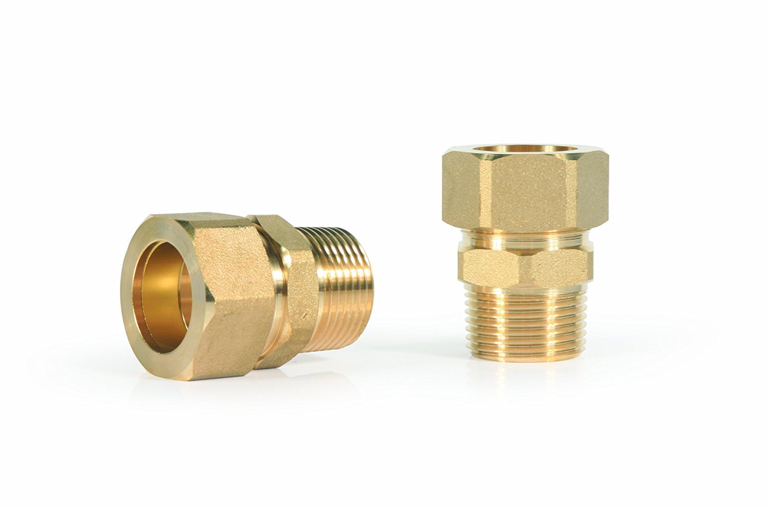 Camco 10196 3/4 by 3/4 Brass Compression Fittings for Evaporative