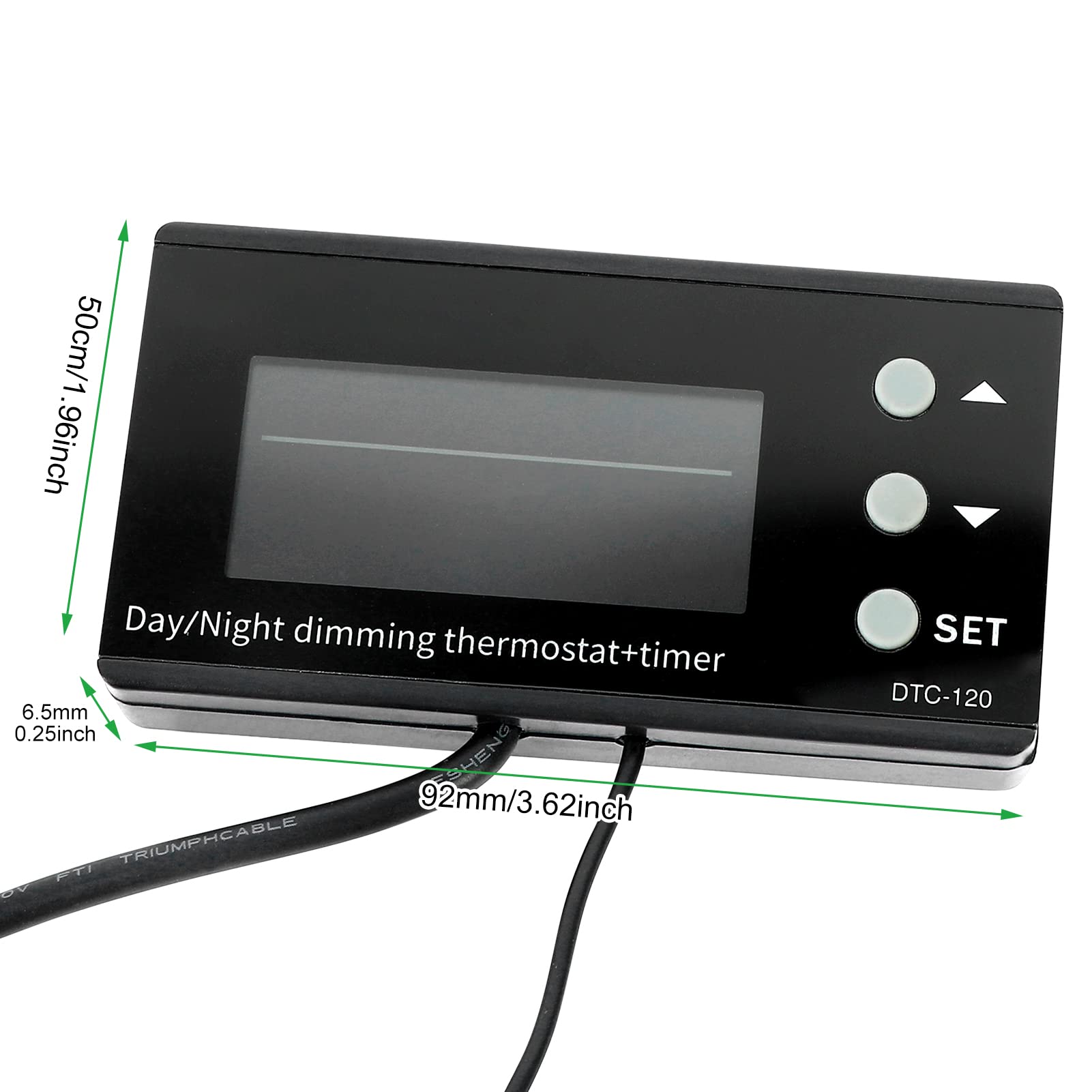 Roadoor Termostat gadów cyfrowy wyświetlacz LCD, regulator temperatury ściemniania w dzień i w nocy, timer do terrarium, do węża, jaszczurki, wiwaria, żółwia