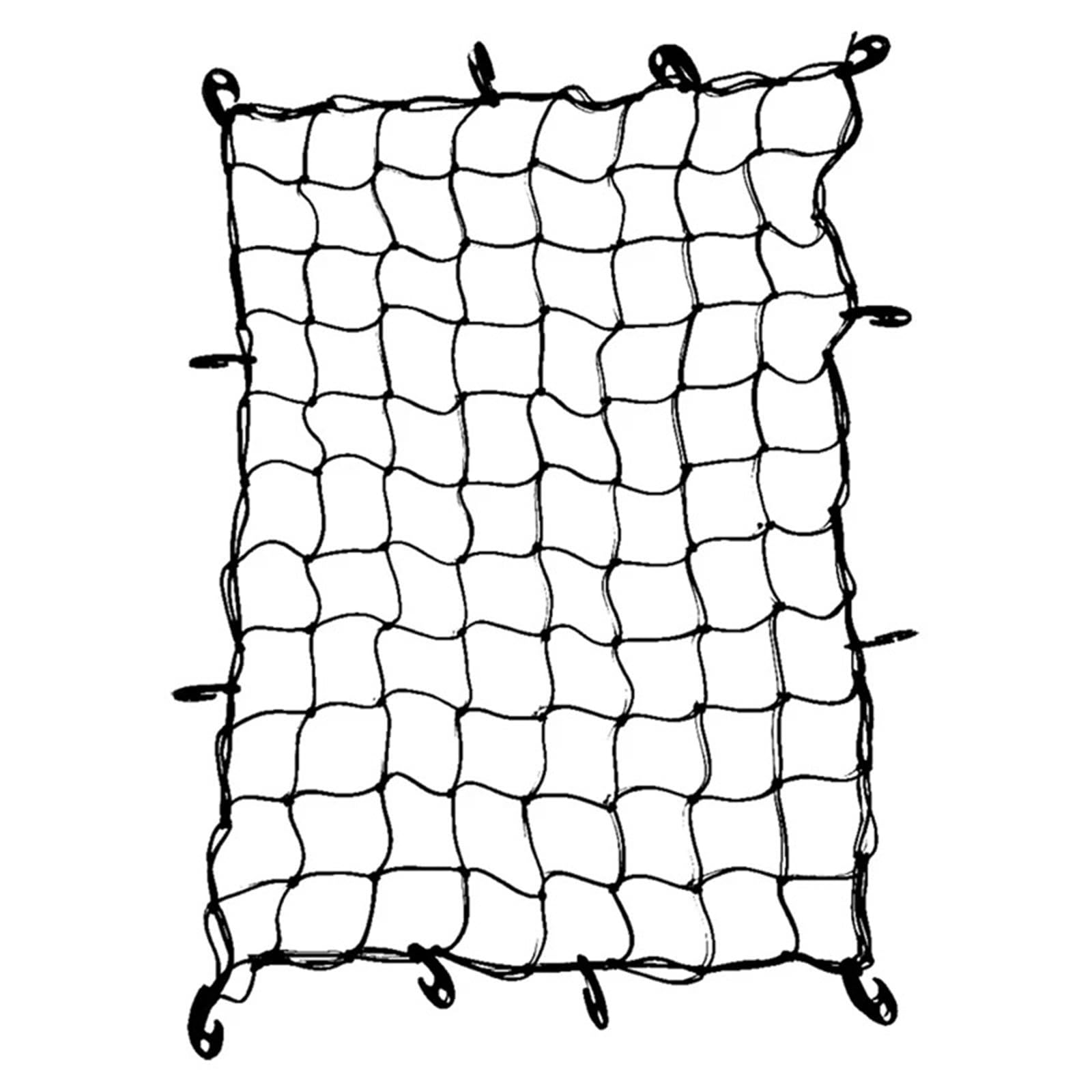 Rete per rimorchio con Corda Elastica Rete Elastica for riporre i Bagagli, for Bagagliaio di un'auto, 120x90 cm, for Auto da Viaggio