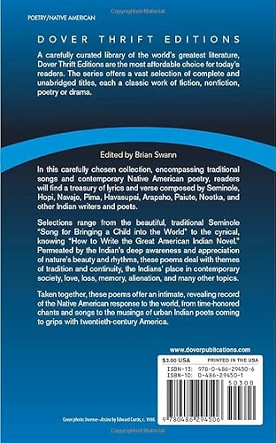 Native American Songs And Poems: An Anthology (Dover Thrift Editions) #TOP1