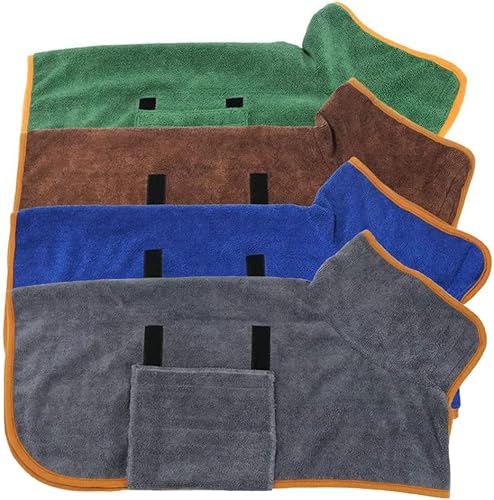 Miniatura 6 de Toalla de secado para perros, material de microfibra, de secado rápido, súper absorbente, de secado rápido, absorbe la humedad, con cuello y cintura