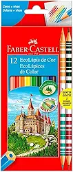 Lápis de Cor 12 Cores 2 Lápis Bicolor Faber Castell