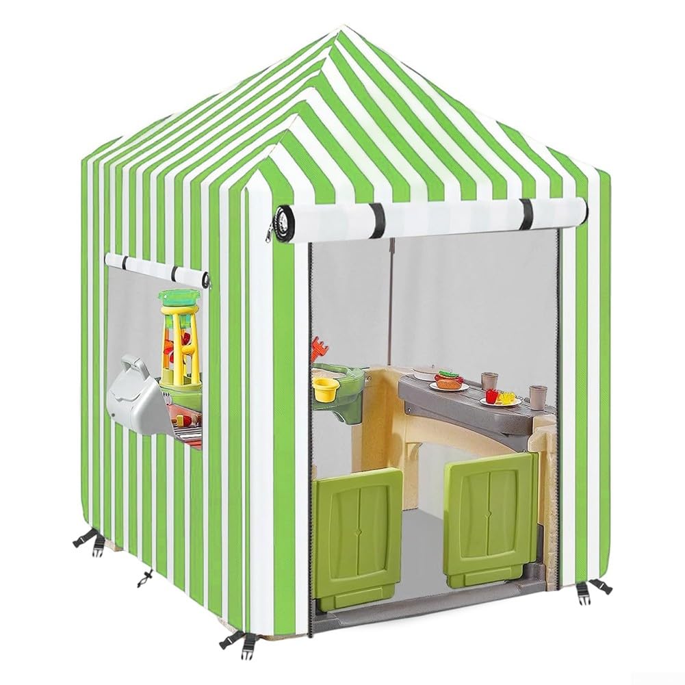 Feegow Playhouse Cover, Heavy Duty 210D Cover for Smoby Outdoor Playhouse Waterproof & Sun Protective