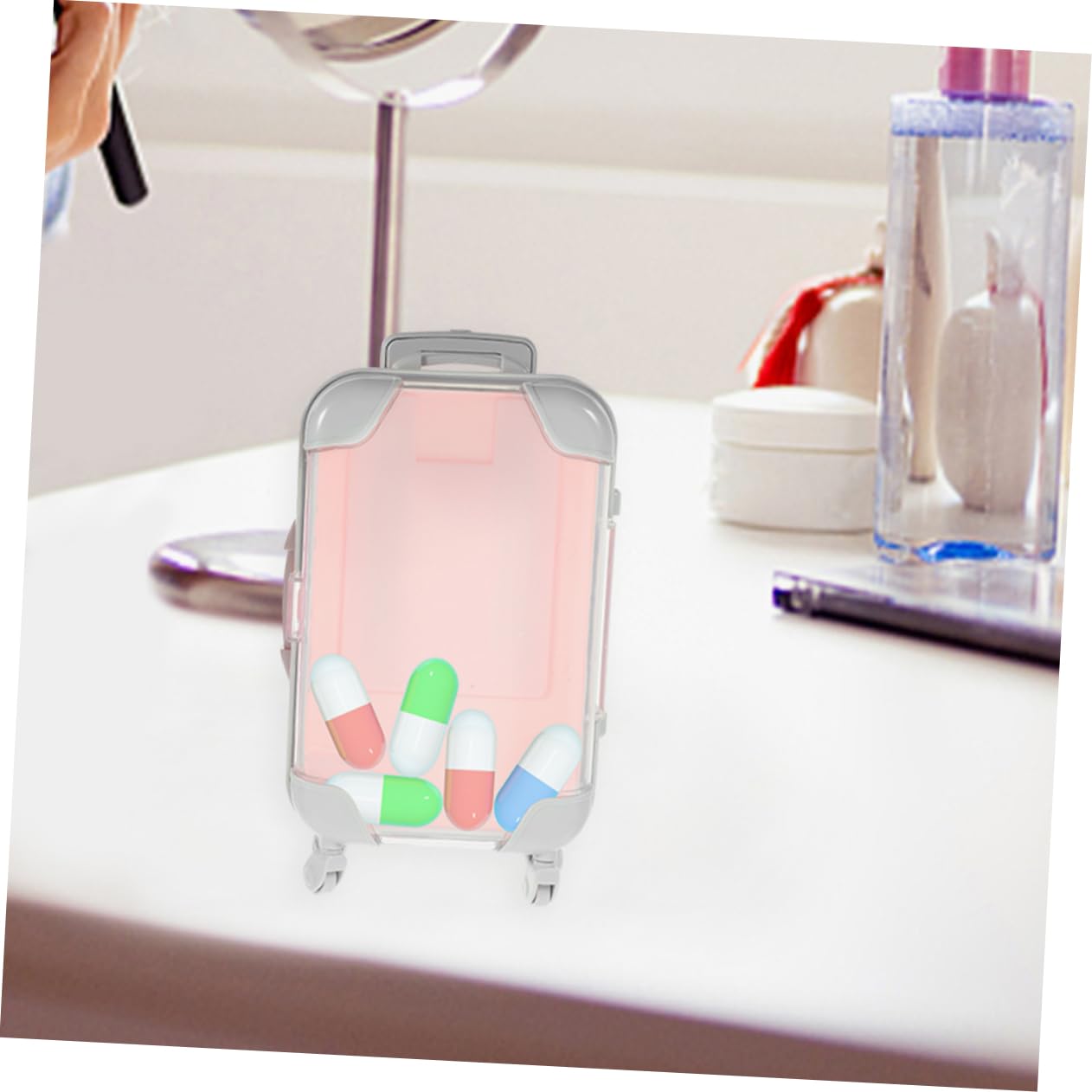 Beavorty 10 STK Trolley-Koffer Für Künstliche Wimpern Kosmetikkoffer Organizer Für Make-up-Pinsel Schminkkoffer Mini-Make-up-Koffer Hart-Make-up-reiseetui Mini-Koffer Kulturbeutel