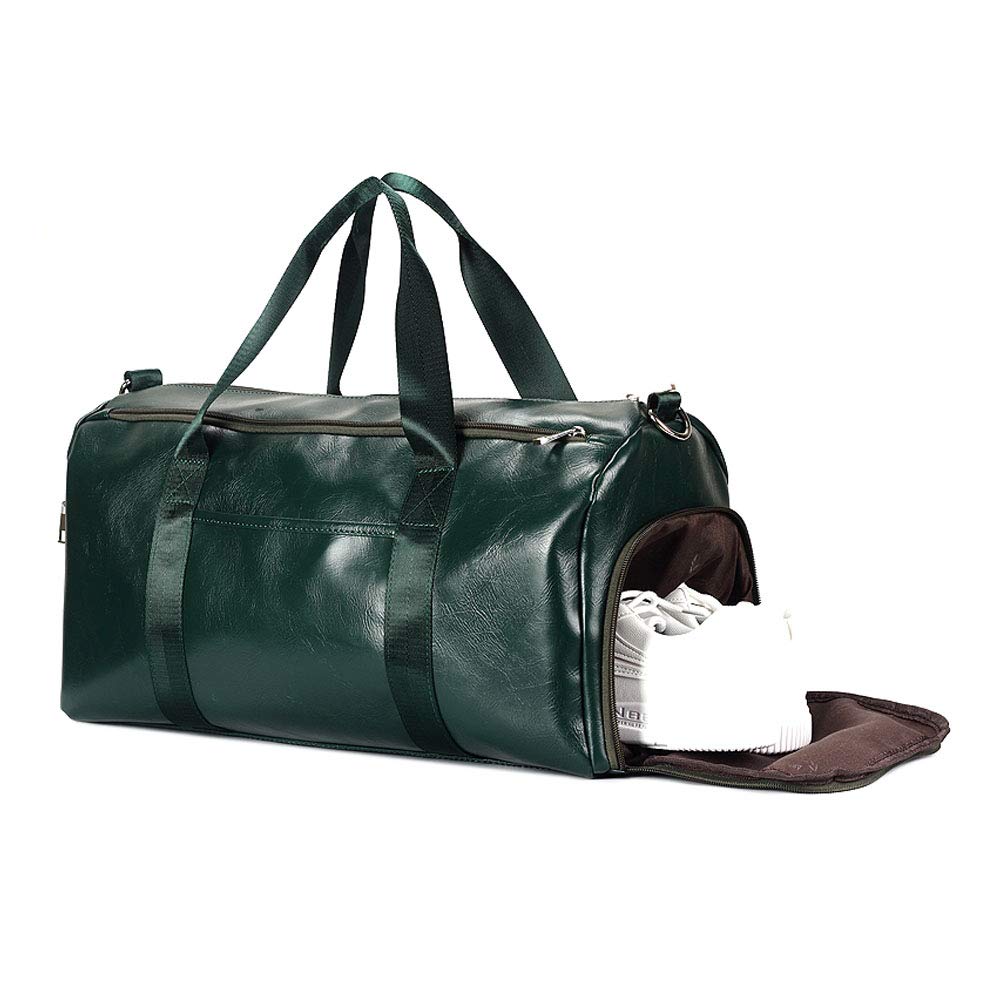 Bolsa de deporte con compartimento para zapatos, compartimento húmedo, bolsa de viaje de piel sintética, grande, impermeable, bolsa de fitness, fin de semana, para deporte, fitness, viajes,