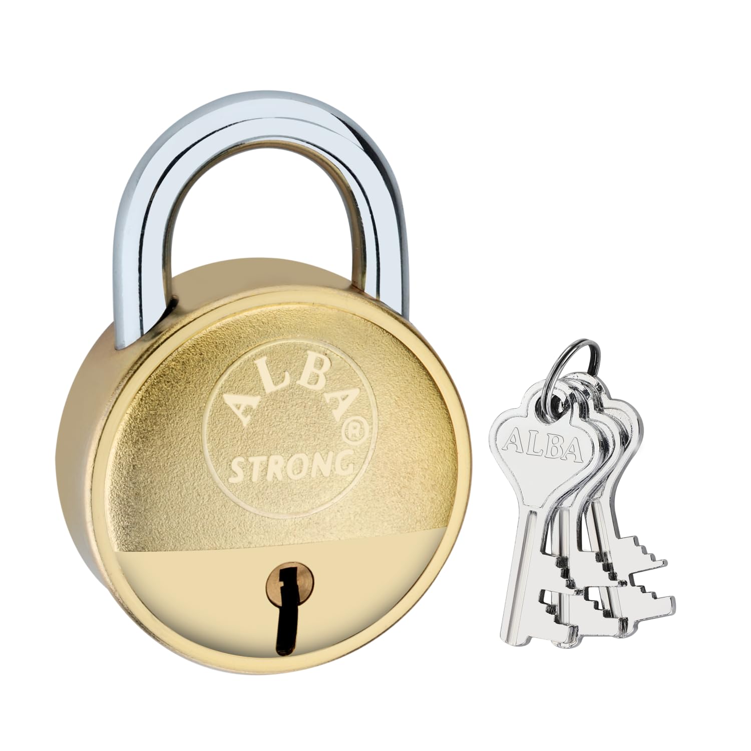 Alba Strong Brass Plated Padlock with 3 Milled Keys Built-in Protection Brass Plated Lock Rust Proof Mechanism Lock,30 mm (B0D8M45YMB) Amazon Price History, Amazon Price Tracker