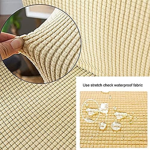 Fundas para Sillas De Comedor con Brazos Respaldo Cubiertas Sillas 6Pack Gris, Elásticas Modernas Butacas Salón Oficina Cocina Cubiertas Sillas Protectoras