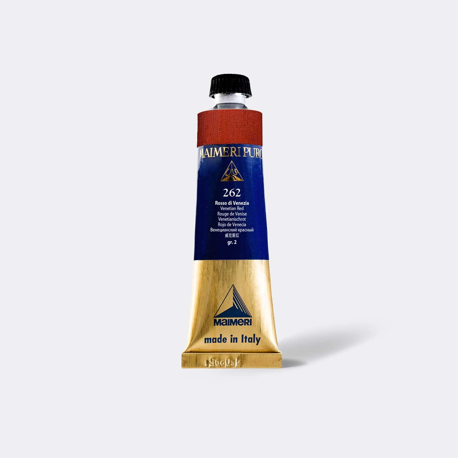 Tube Huile Maimeri Puro Rouge Vénitien 40 ml pour peinture sur toile