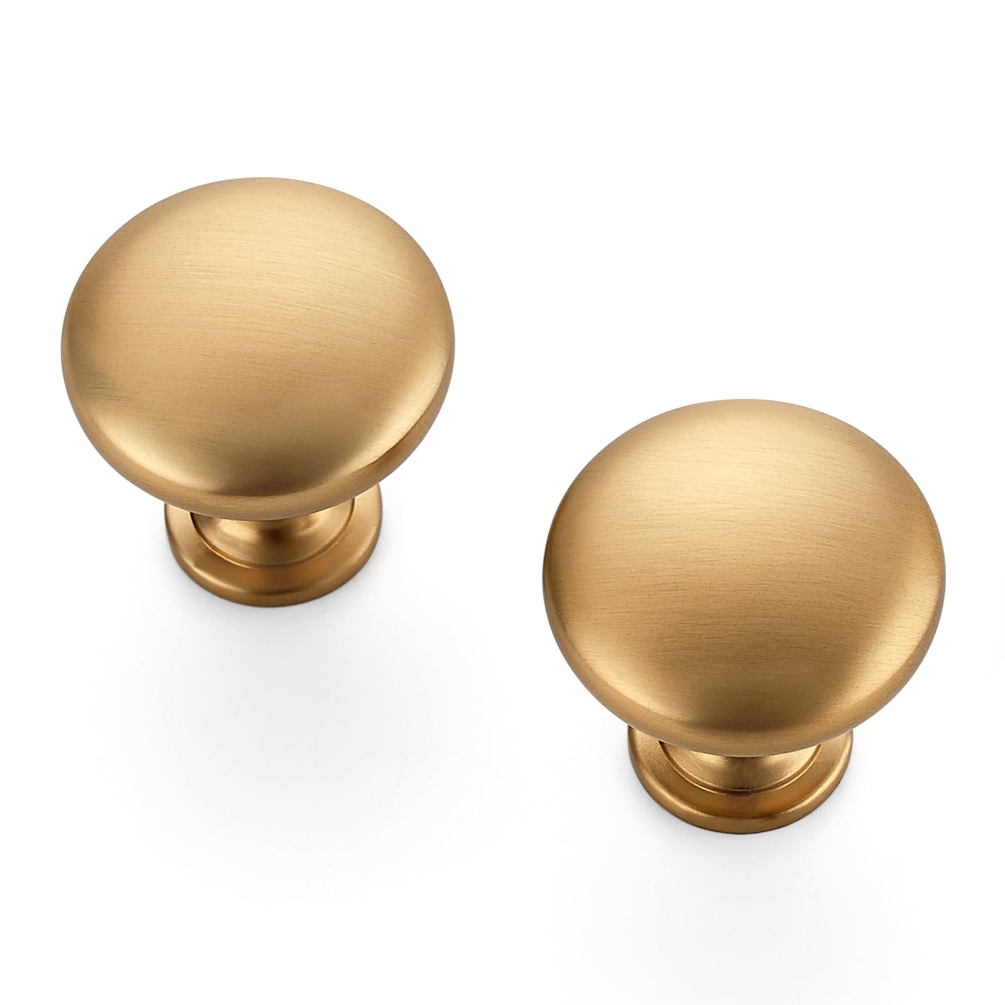 Ravinte 30 Pack Champagne Copper Round Zinc Cabinet Knobs for Kitchen Bathroom Closet Dresser Cabinets