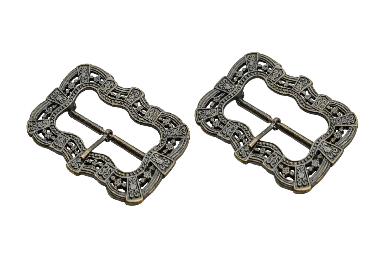 Lord of Battles Medieval Buckles Large Pirate Brass Buckle Fantasy Costume Buckle Ideal for LARP, Medieval Events, Ren faire, Halloween & Cosplay