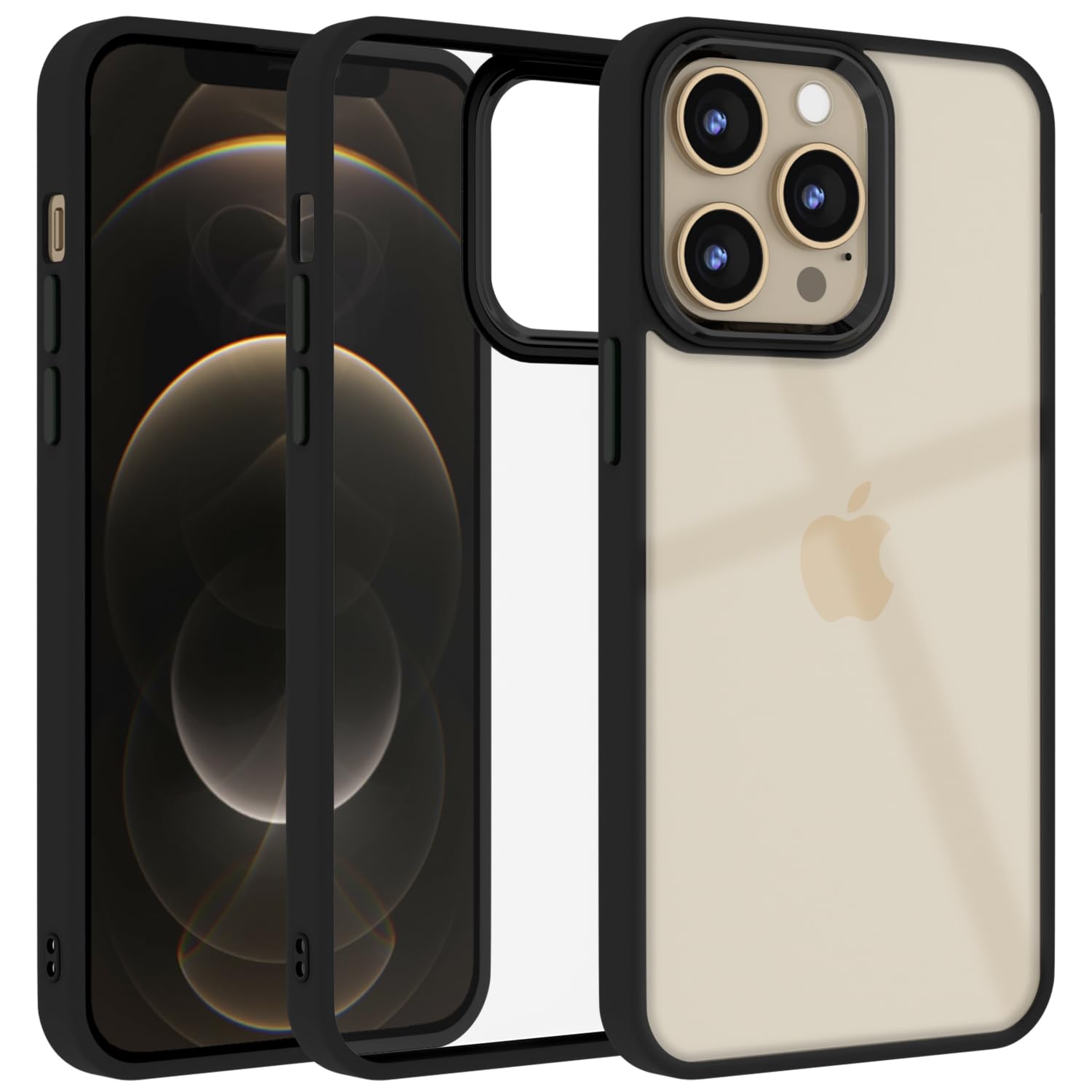 Pikkme Back Cover |Electroplated Crome | Super Soft Side TPU | Metal Ring Bumper Case for iPhone 12 Pro Max (Black) (B0CQKBLBR3) Amazon Price History, Amazon Price Tracker