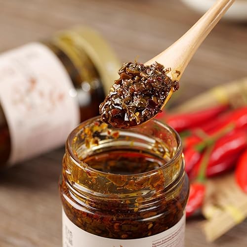 Vista 20 de Chins licKING Salsa de frijoles negros, salsa picante de chile 7.05 onzas (2 botellas)