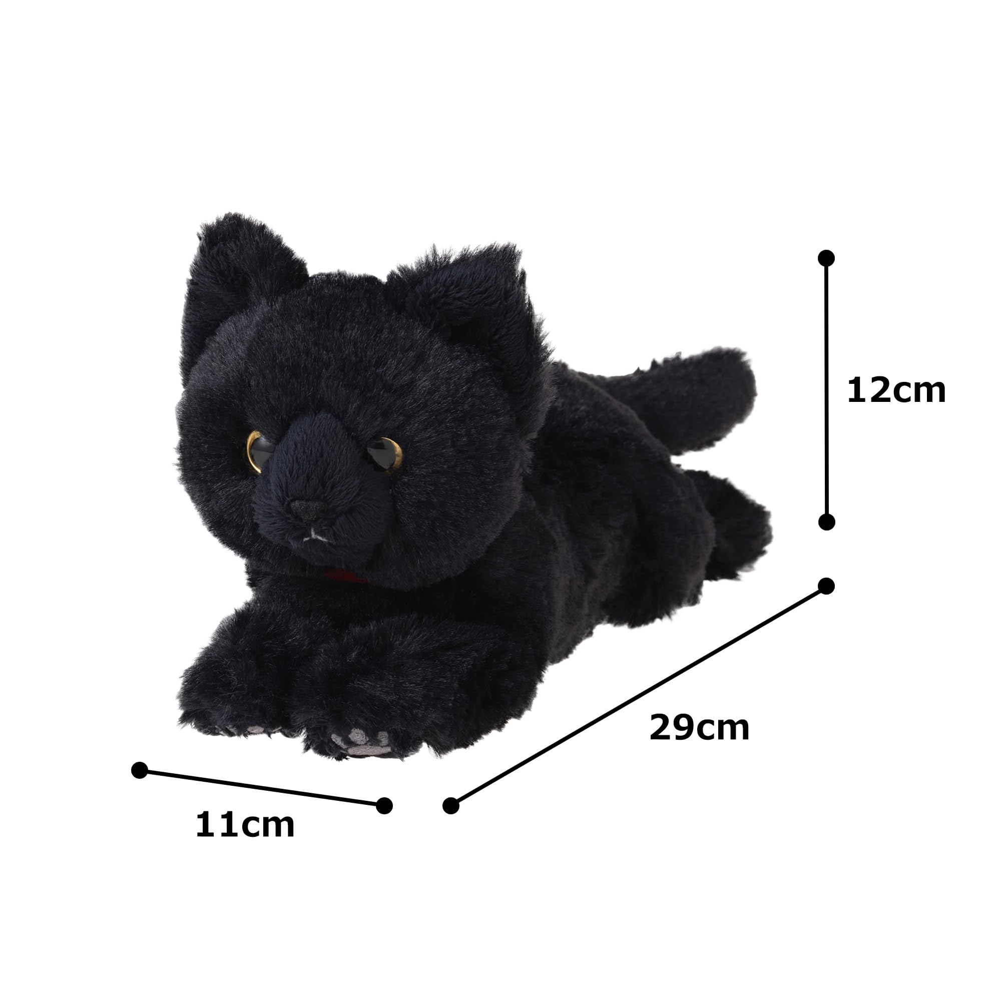 Amazon.co.jp: サンレモン ひざ ねこ ブラック SS 11×12×29cm