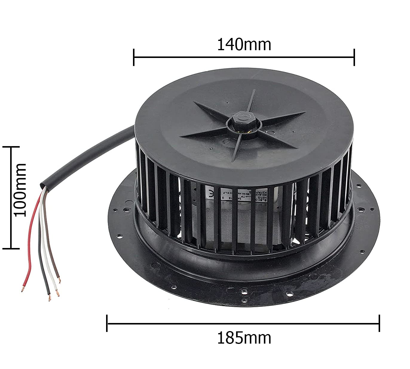 ERICAMBI Motore Ventola Universale a 3 Velocità, per Cappe da Cucina Faber, Elica, Turboair 41CU150 + Filtro Carboni Attivi Type F233, Dimensioni 23,3 cm