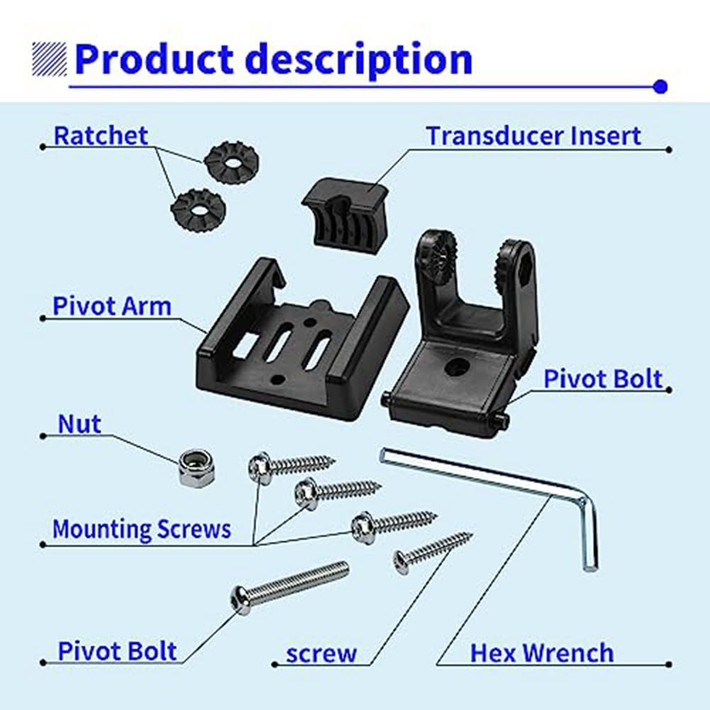 Kit Staffa Montaggio Per Trasduttore Nautico – Modello MHX XNT, 7400931, Per Barca/Yacht, Compatibile Solix/Onix, Hardware Incluso - 2