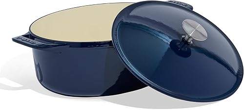 Miniatura 8 de Made In Utensilios de cocina - Horno holandés ovalado de 7.5 cuartos de galón - Verde Hudson - Hierro fundido esmaltado - Retención excepcional del