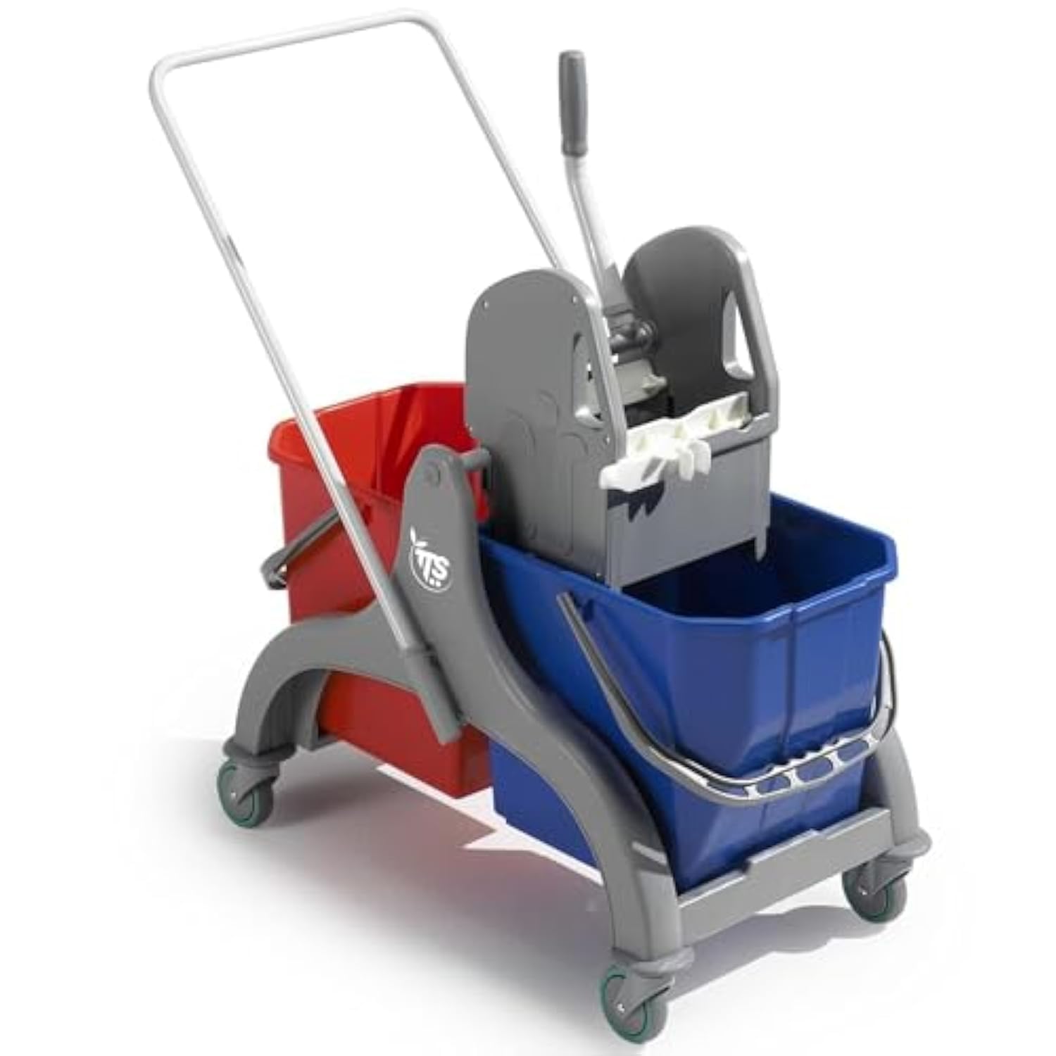 Double Bucket Mop Trolley 2x 25L buckets (50 LTR) - ITALY