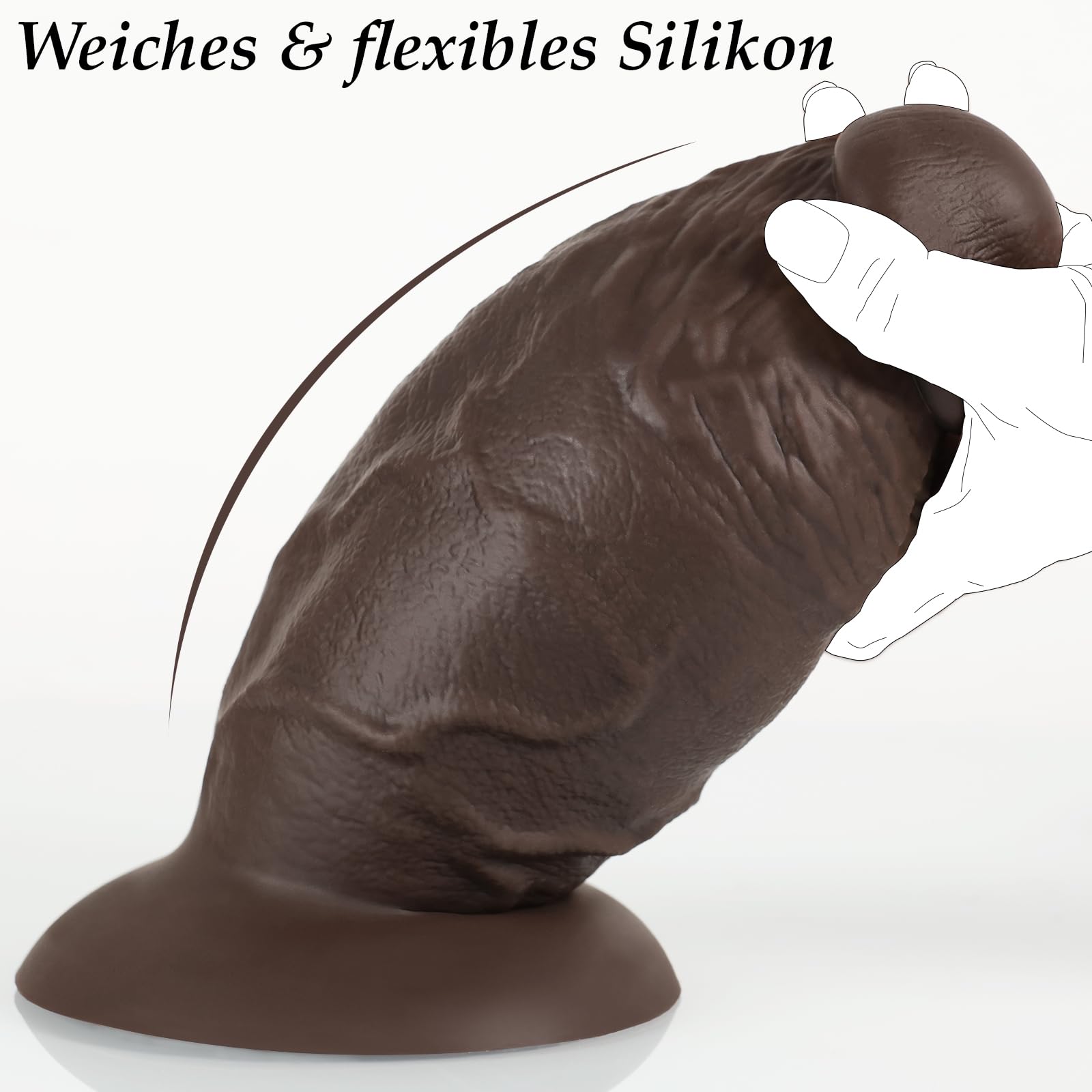 9,5 cm Diámetro Consolador Negro Gigante, Consolador Anal XXL de Silicona con Ventosa Fuerte para una Penetración Anal Rápida, Tapón Anal pene Grande Juguete Sexual para Hombres Parejas Gays