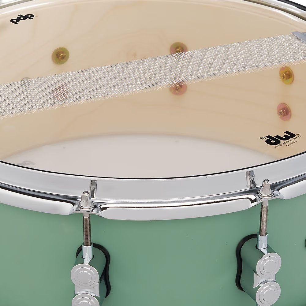 Pacific Drums Caisse claire Concept Maple, 35.6 cm x 14 cm, finition satinée Seafoam | Avec une coque en érable européen 10 plis et un accastillage DW haut de gamme